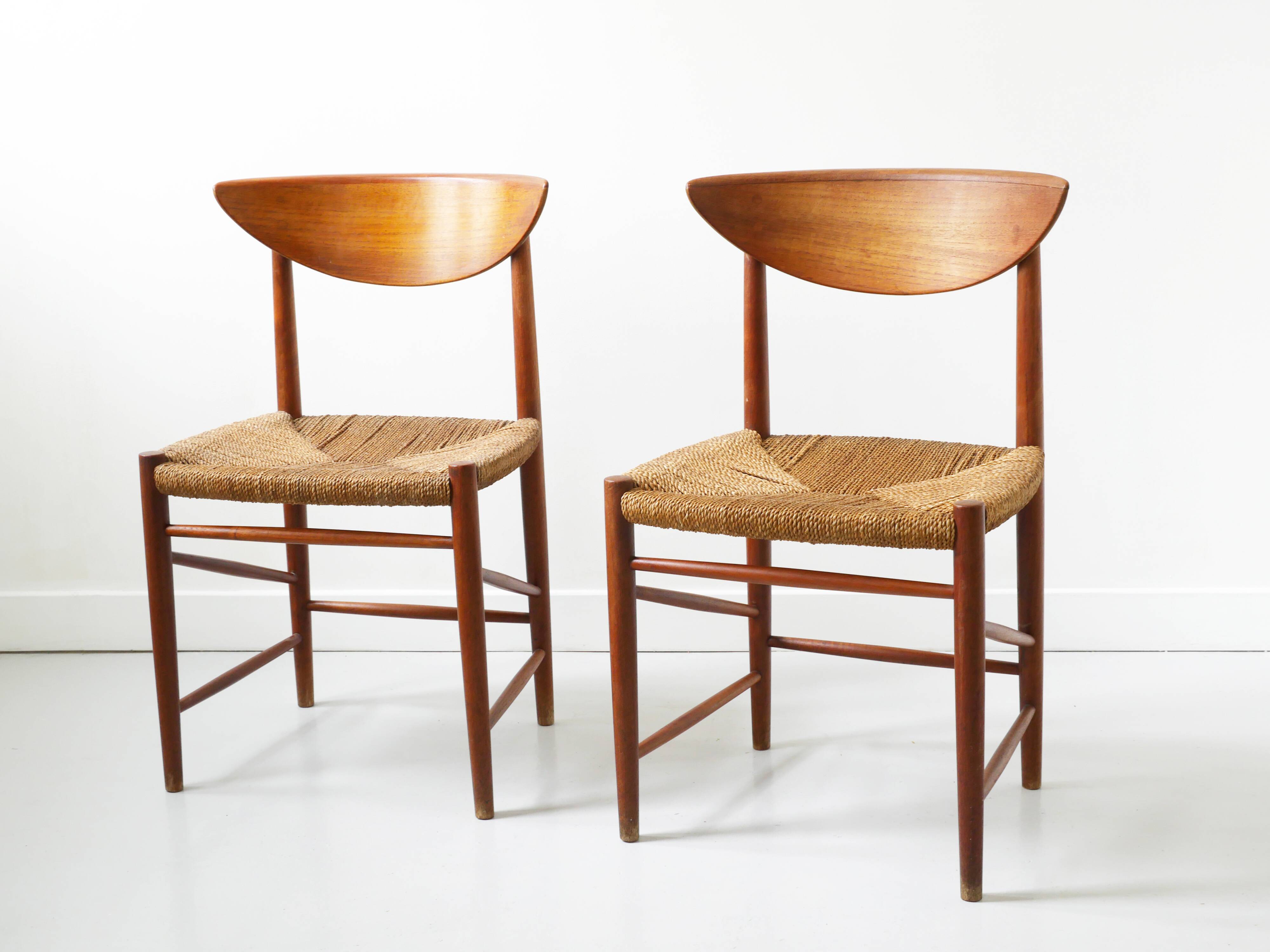 Set of 2 chairs by Peter Hvidt and Orla Mølgaard.