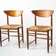 Set of 2 chairs by Peter Hvidt and Orla Mølgaard.