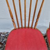Set of 6 Baumann chairs in turned wood