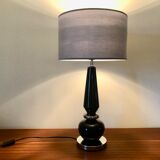 Lamp 1970 black glass and chromed metal