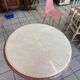 Round table in white marble
