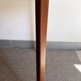 Extendable swedish round teak dining table