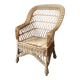 Fauteuil vintage rotin et osier