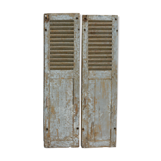 Pair of old, louvered shutters