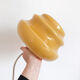 Suspension vintage opaline jaune moutarde