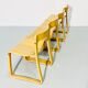 Lot de 4 chaises traîneau italiennes d'époque en hêtre contreplaqué moulé