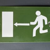 Arrow emergency exit vintage europe industrial enamel sign decoration man cave