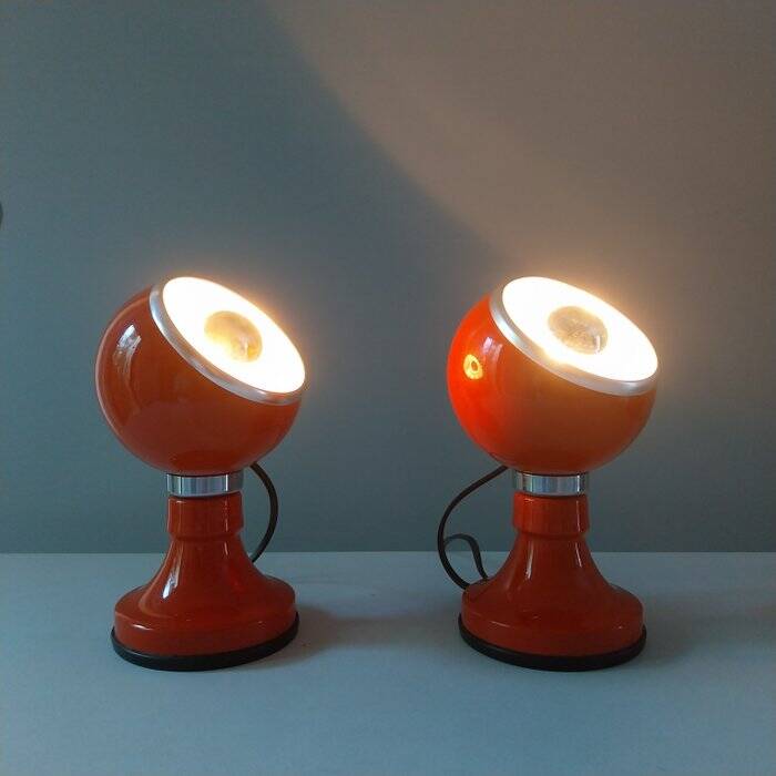 Paire lampes de tables vintage italiennes