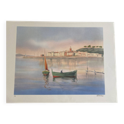 Signed lithograph by the Provençal French artist Victor Zarou.