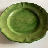 Glazed clay dish Biot verte XXL 1960