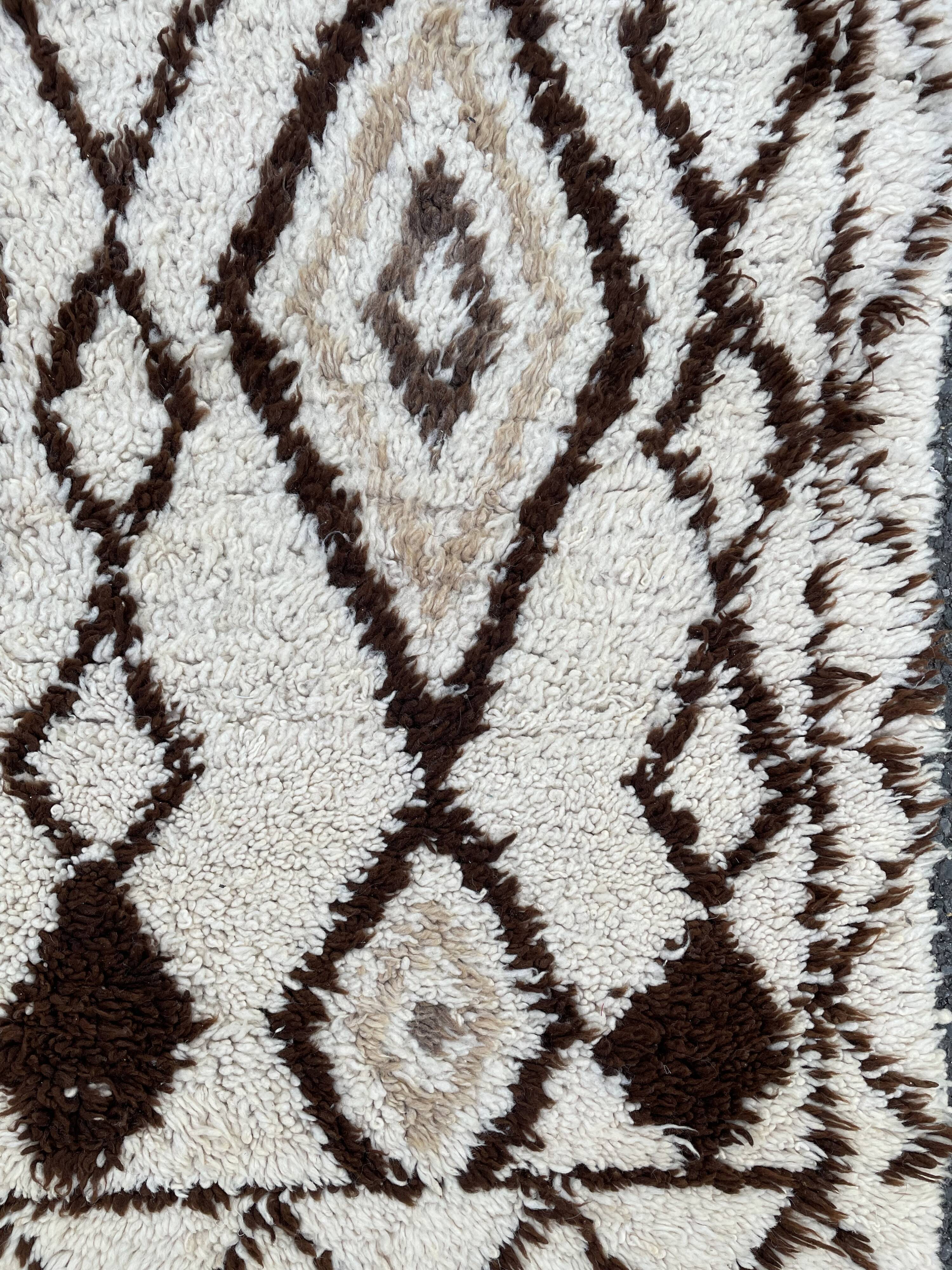 Tapis berbere beni ouarain vintage 70x170 cm