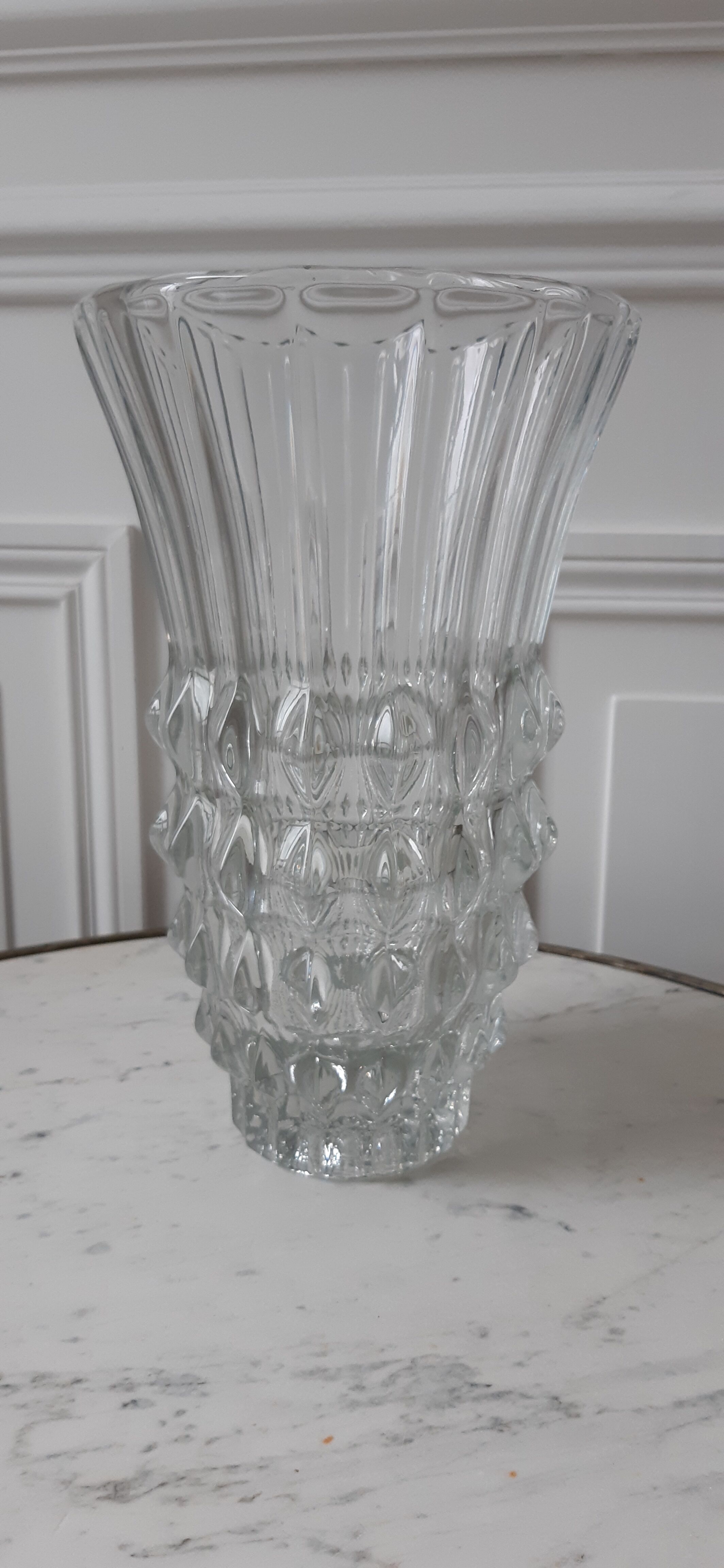 Vase années 50 en verre