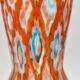 Rare Orange Murano Glass Vase by Ercole Barovier model "Rotellati", Italy