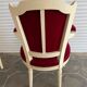 PAIR OF LOUIS XVI STYLE CABRIOLET ARMCHAIRS IN STUDDED RED VELVET FABRIC