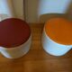 2 vintage skai beanbags, 70's