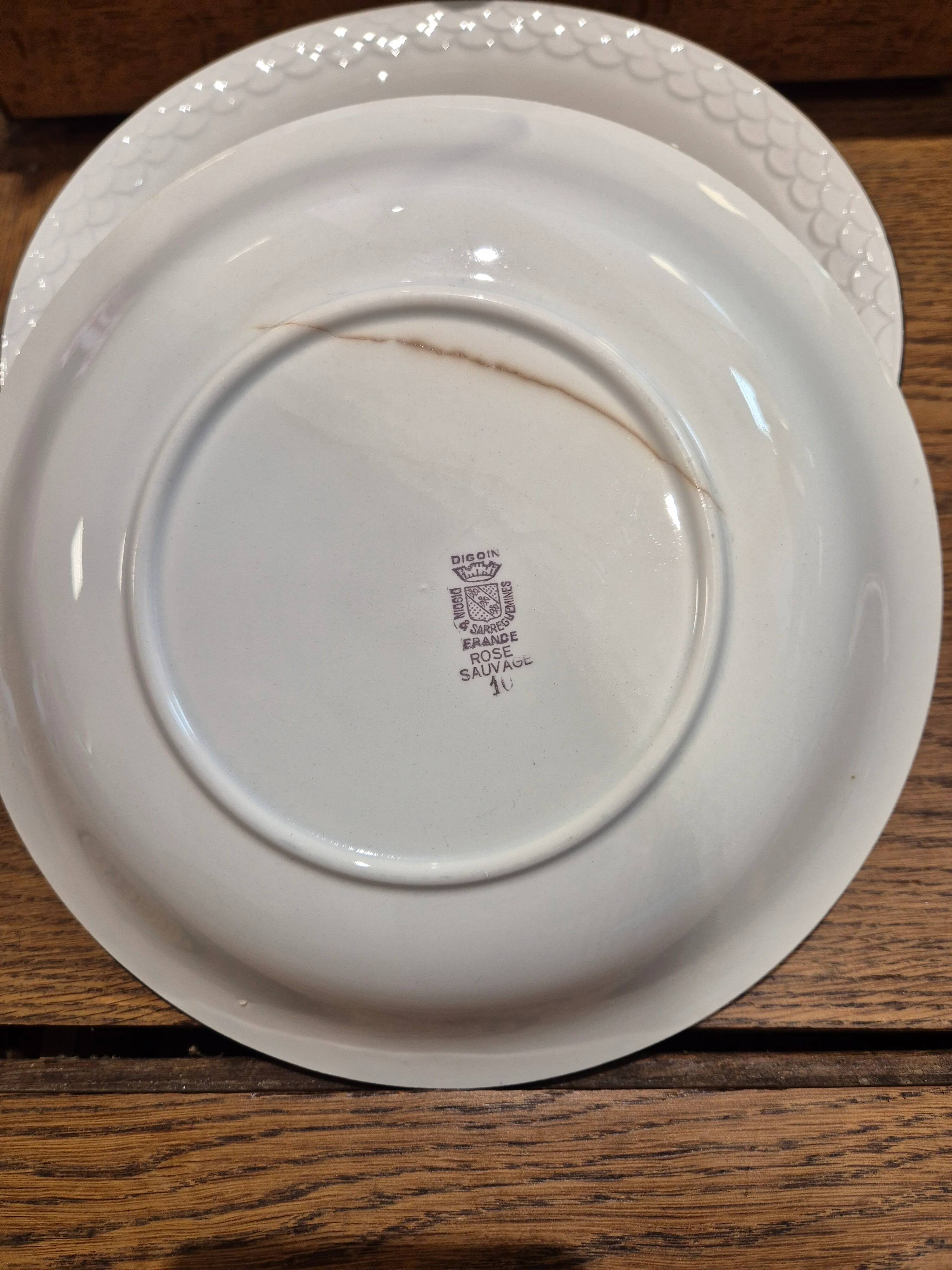 Deep plates "Digoin & Sarreguemines"