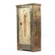 Rustic Weathered Primitive Farmhouse Folk Art Painted Bridal Cabinet