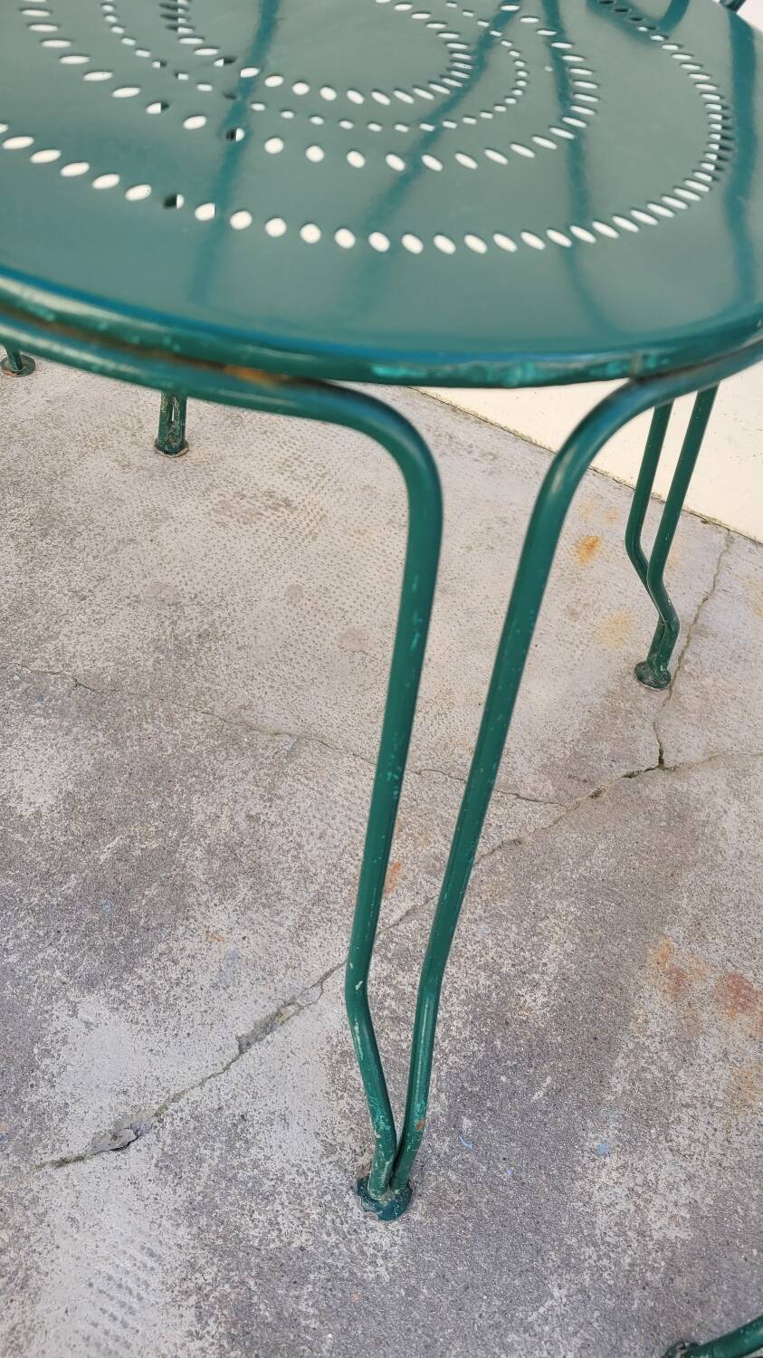 Série de 4 fauteuils de Jardin Fermob en fer ancien