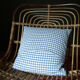 Navy blue upcycled cushion cover in wool 40x40cm