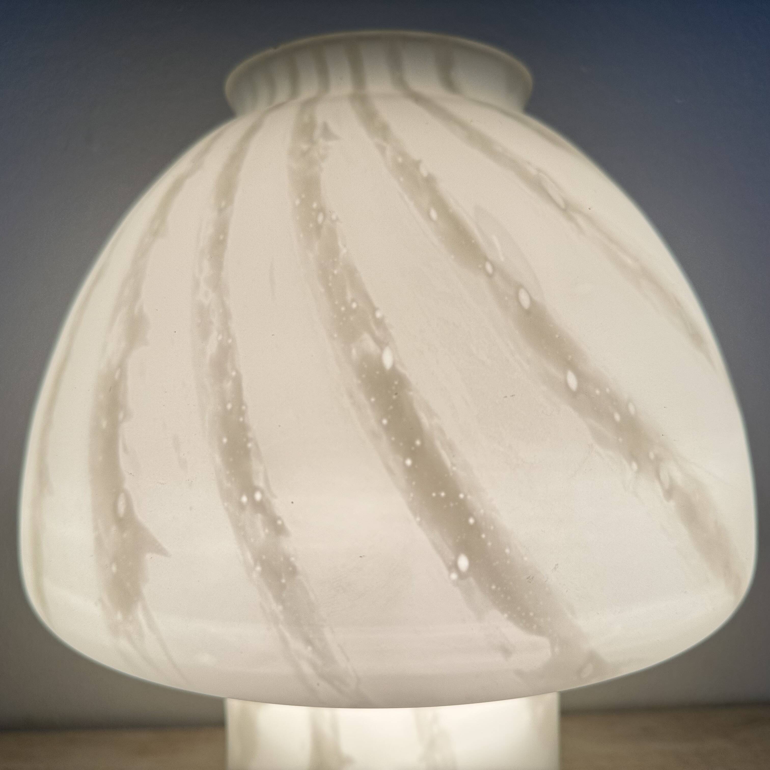 Mid-century Murano glass mushroom table lamp , 1970s