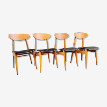 4 chaises scandinaves