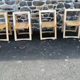 4 chaises pliantes vintage