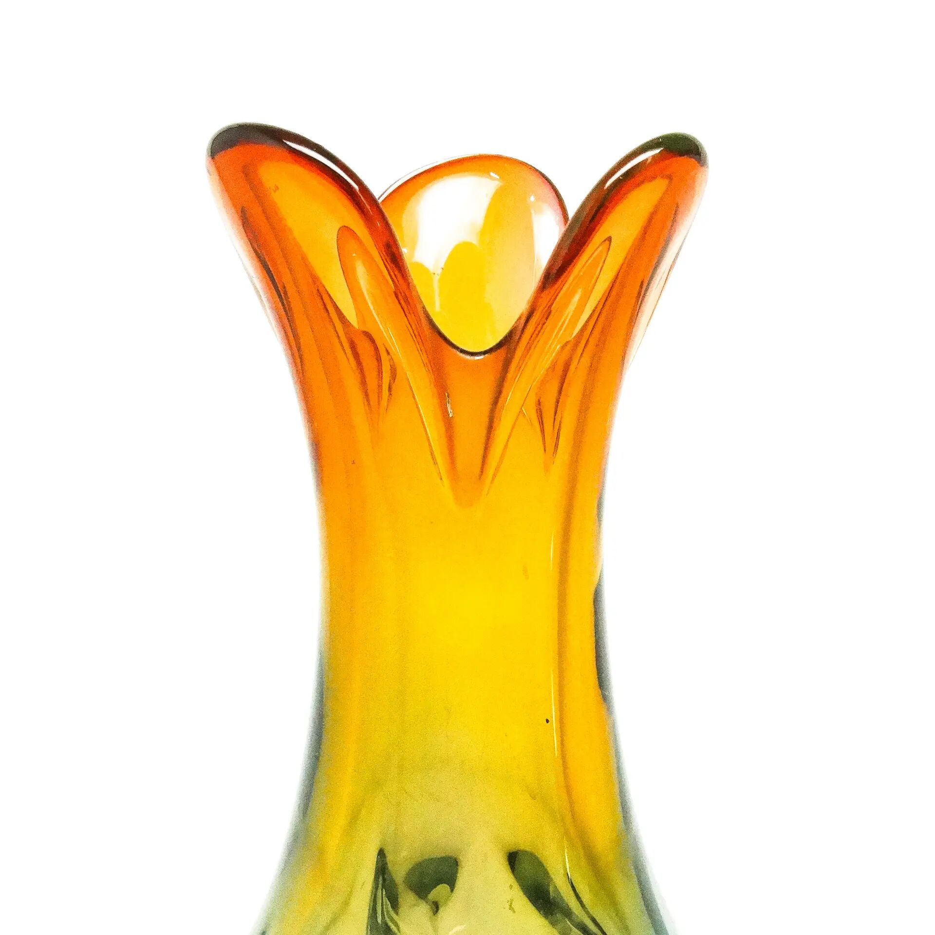 Mid-century modern vase, glass, designed by J. Hospodka, Czechoslovakia, 1960s