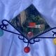 Wrought iron coat rack with wooden ball and vintage mirror 50/60's