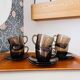 Set of 6 Vereco vintage 70 smoked glass cups