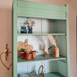 Green bookcase cabinet