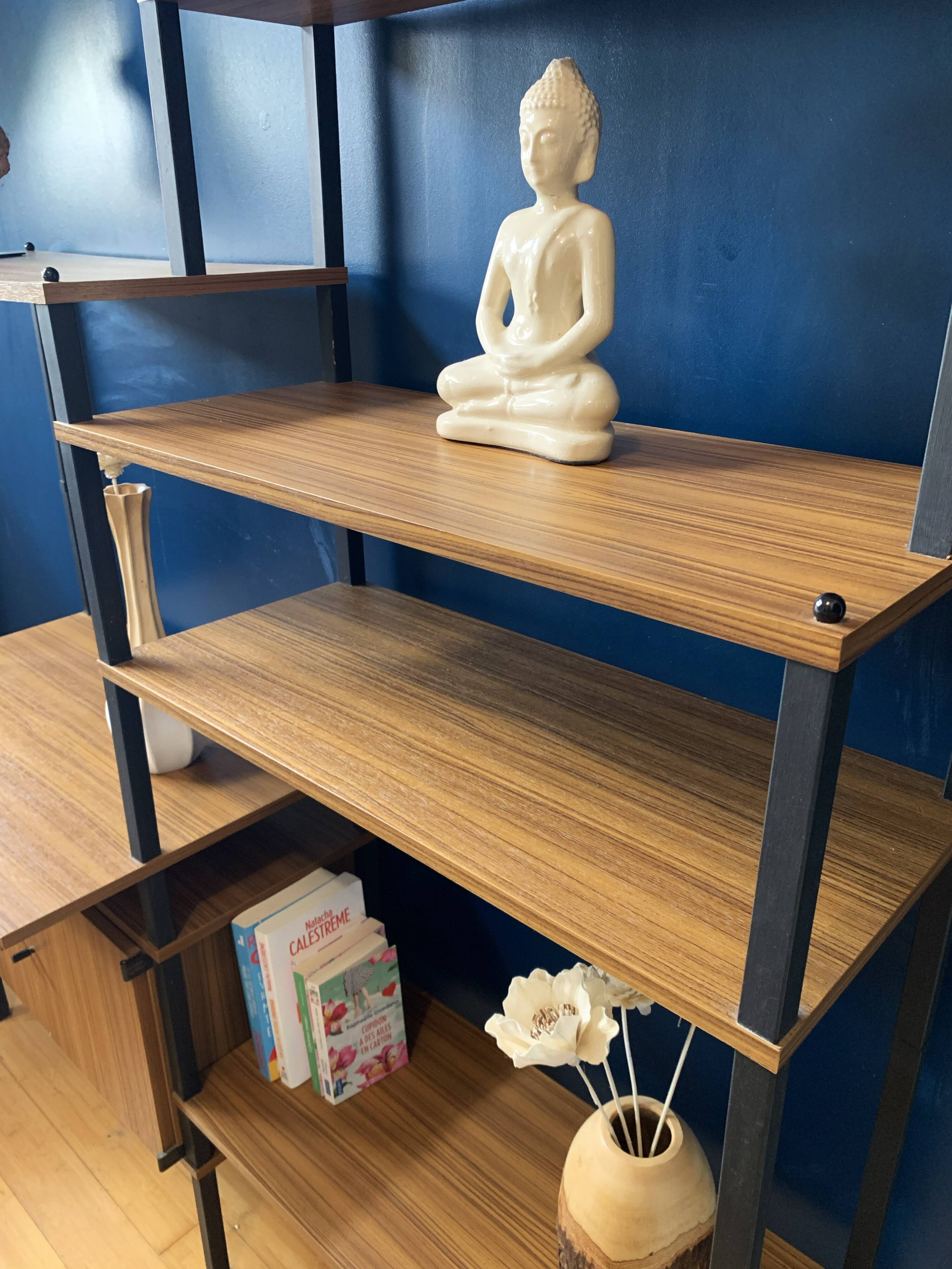 Modular vintage Scandinavian shelf, 1960s.
