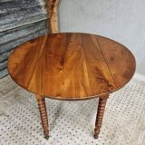 Antique round table drop-leaf table 125 cm walnut