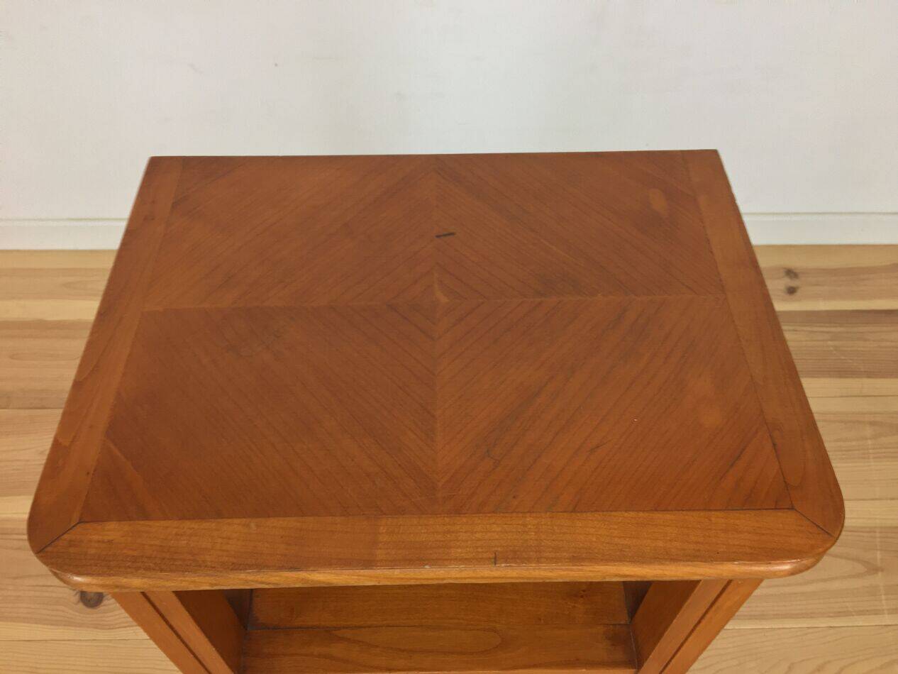 Table de chevet ou d'appoint à croisillons, bois, années 60