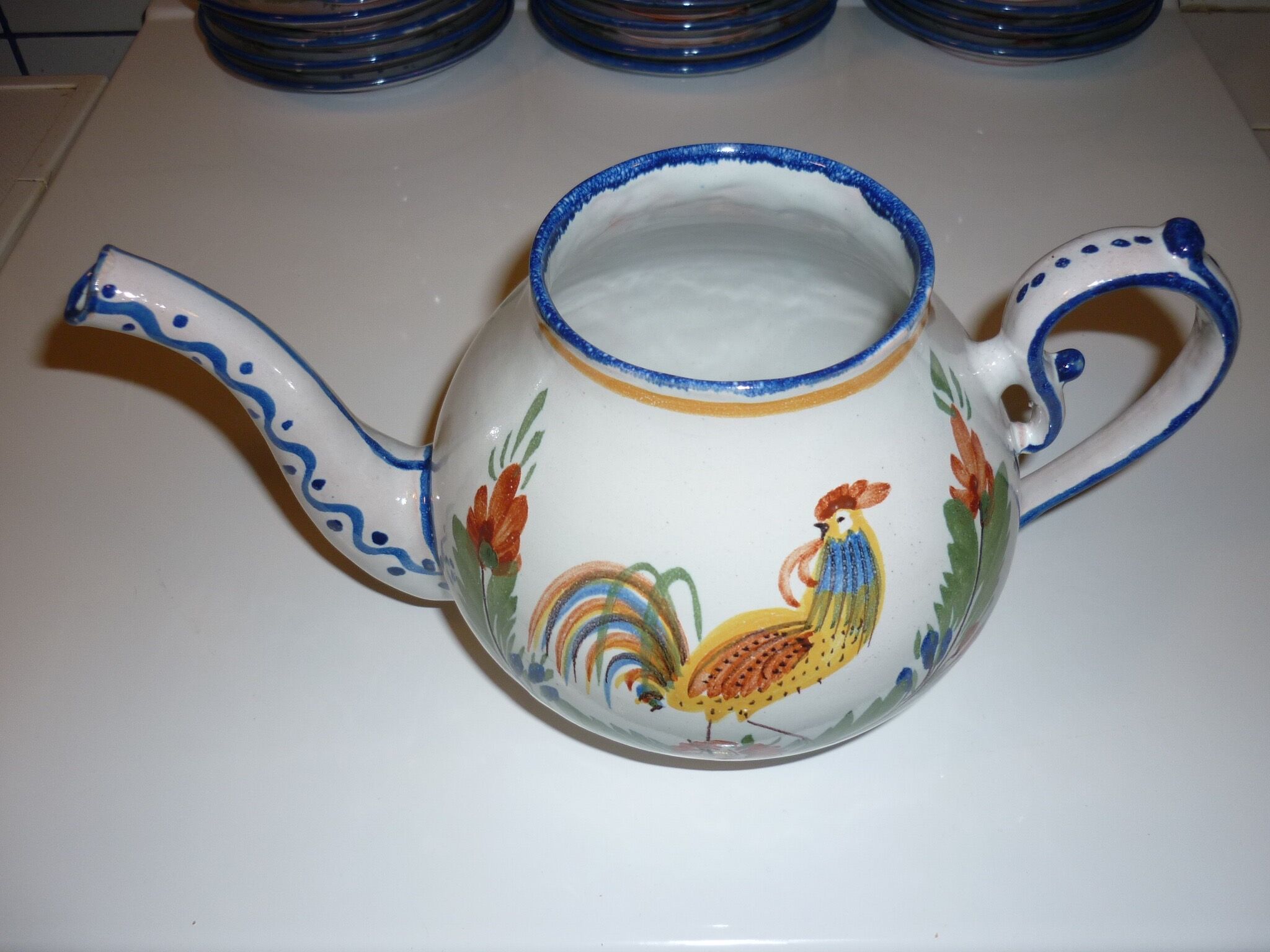 Set coffee-tea rooster decorations