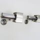 Pair of Space Age wall lights, adjustable, chrome-plated metal, aluminium, 60