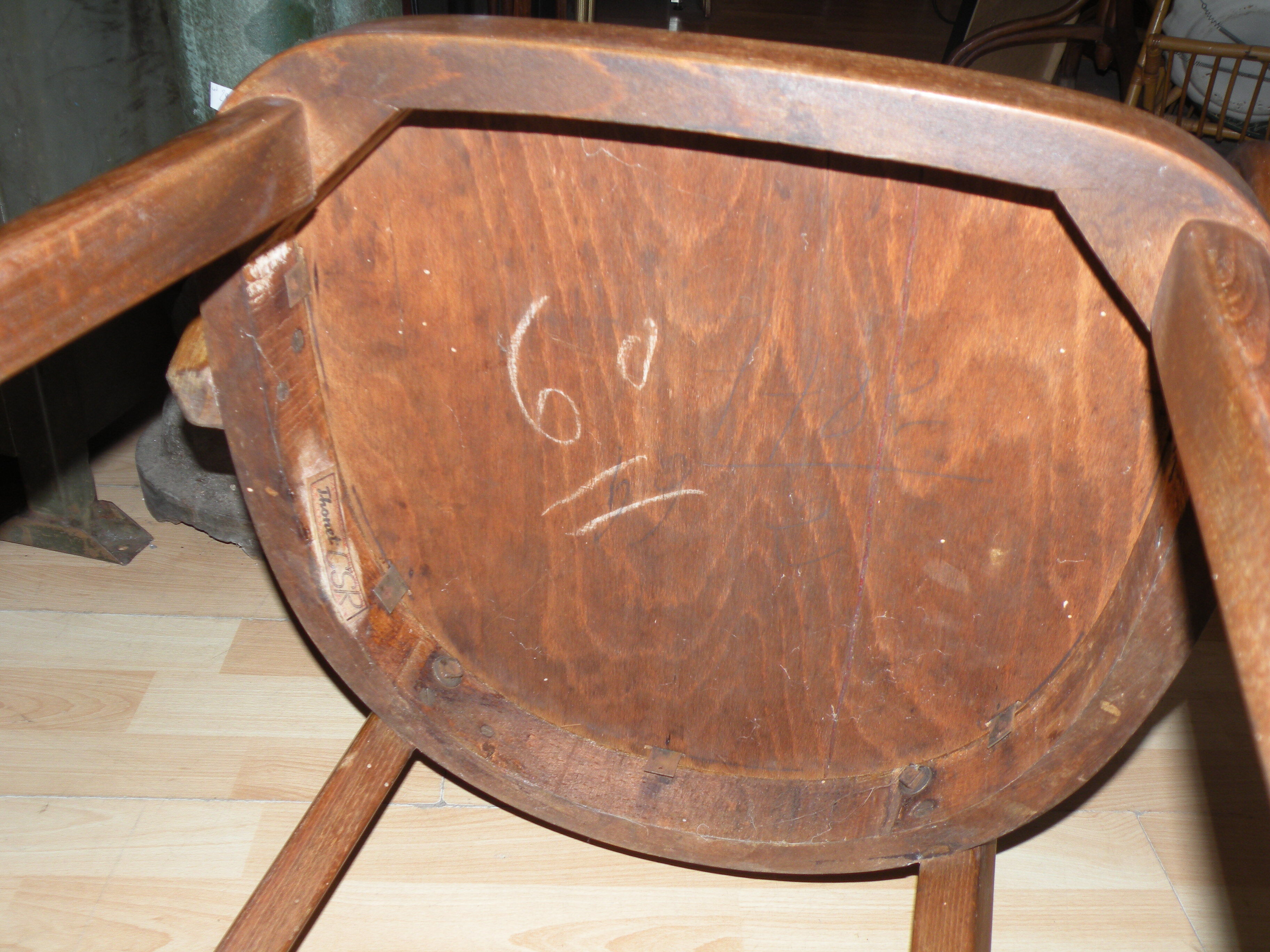 Fauteuil Thonet, bois courbé 1940, 1950