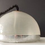 Chandelier rises and falls transparent plastic and chrome vintage 1970 space age