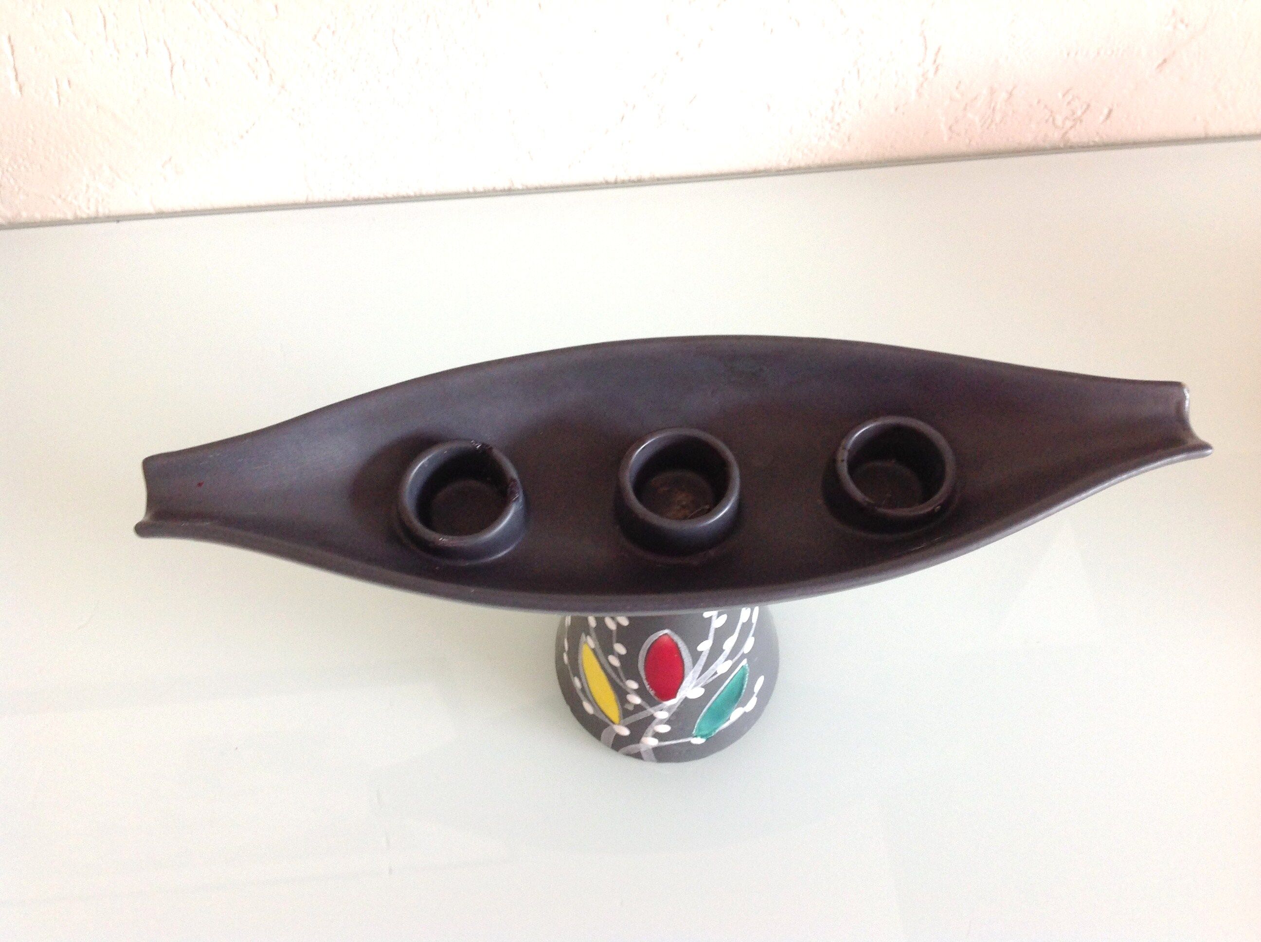 Chandelier in anthracite cermal style Scandinavian / vintage 50-60s