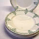 5 assiettes à dessert ancienne de chez Moulins des loups en bon état