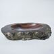 Cendrier brutaliste en agate brune