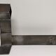 Paire de chenets modernistes acier design années 70/80