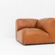 Vintage modular sofa in cognac leather, Italy 1970s