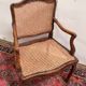 Louis XV style office chair in carved walnut