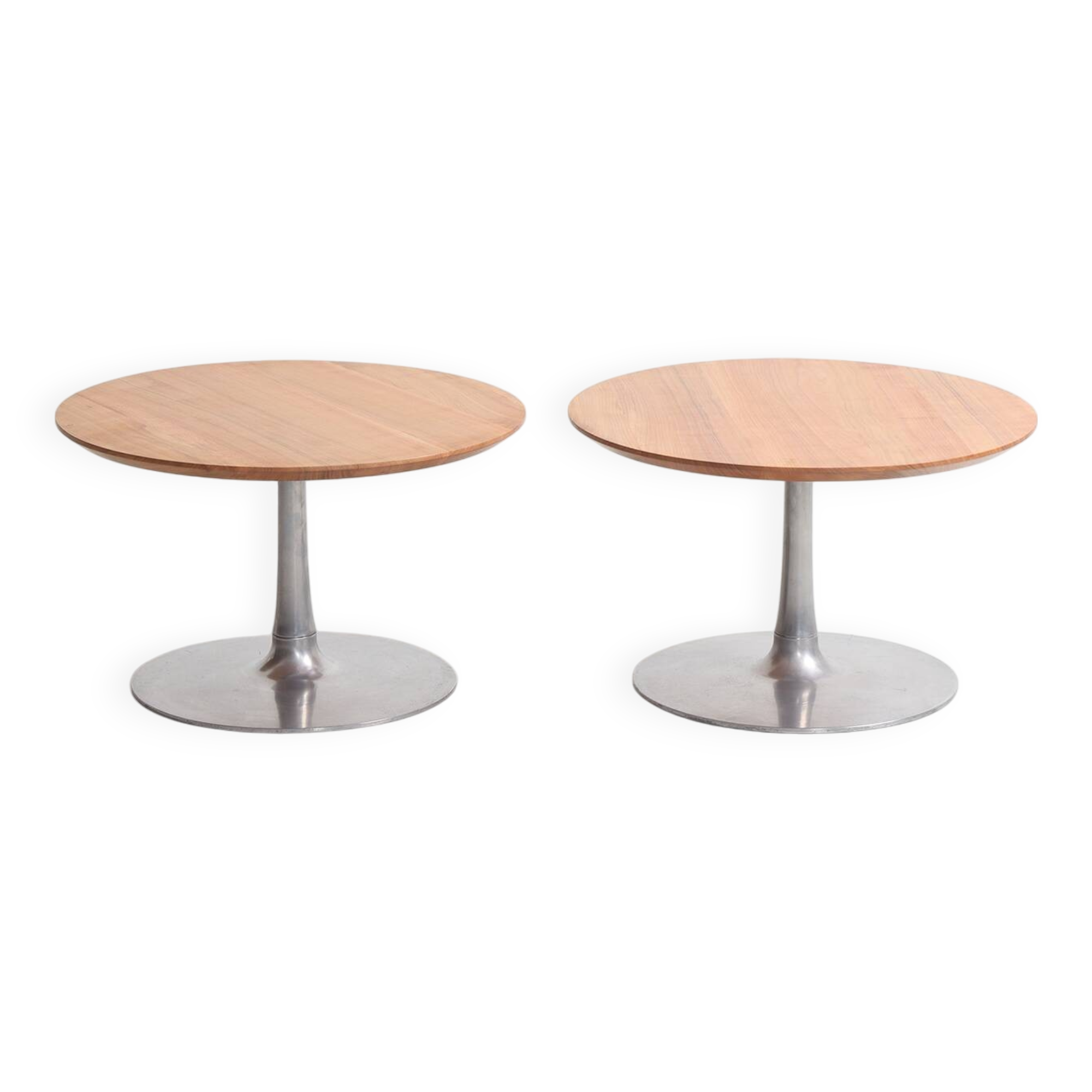 Duo de table basse ronde vintage