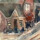 Original Swedish Oil On Panel – “Bygatan” By Kai Nielsen – Signed