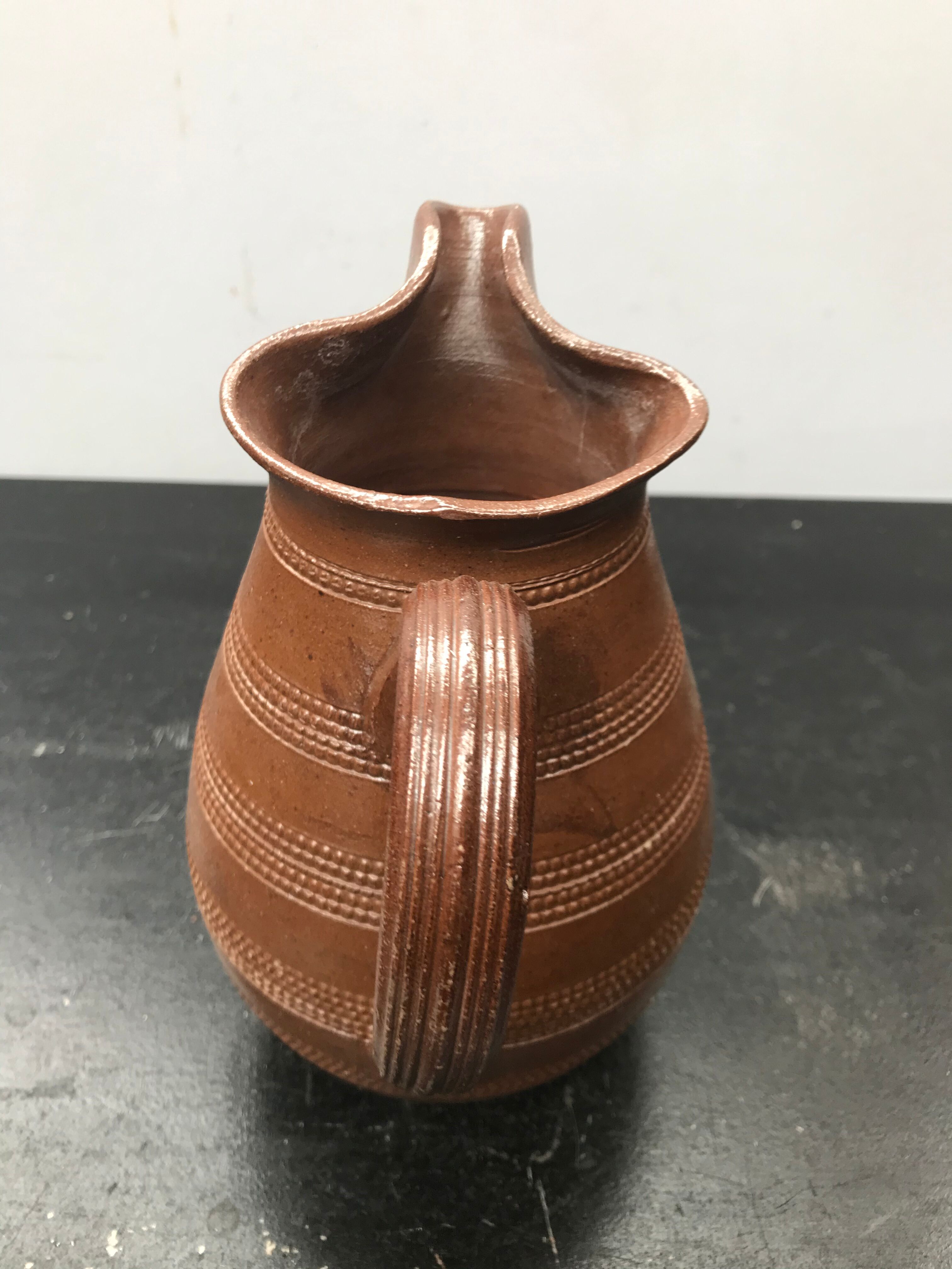 Former Pitcher Brown Sandstone Light Ciselé 70s Vintage