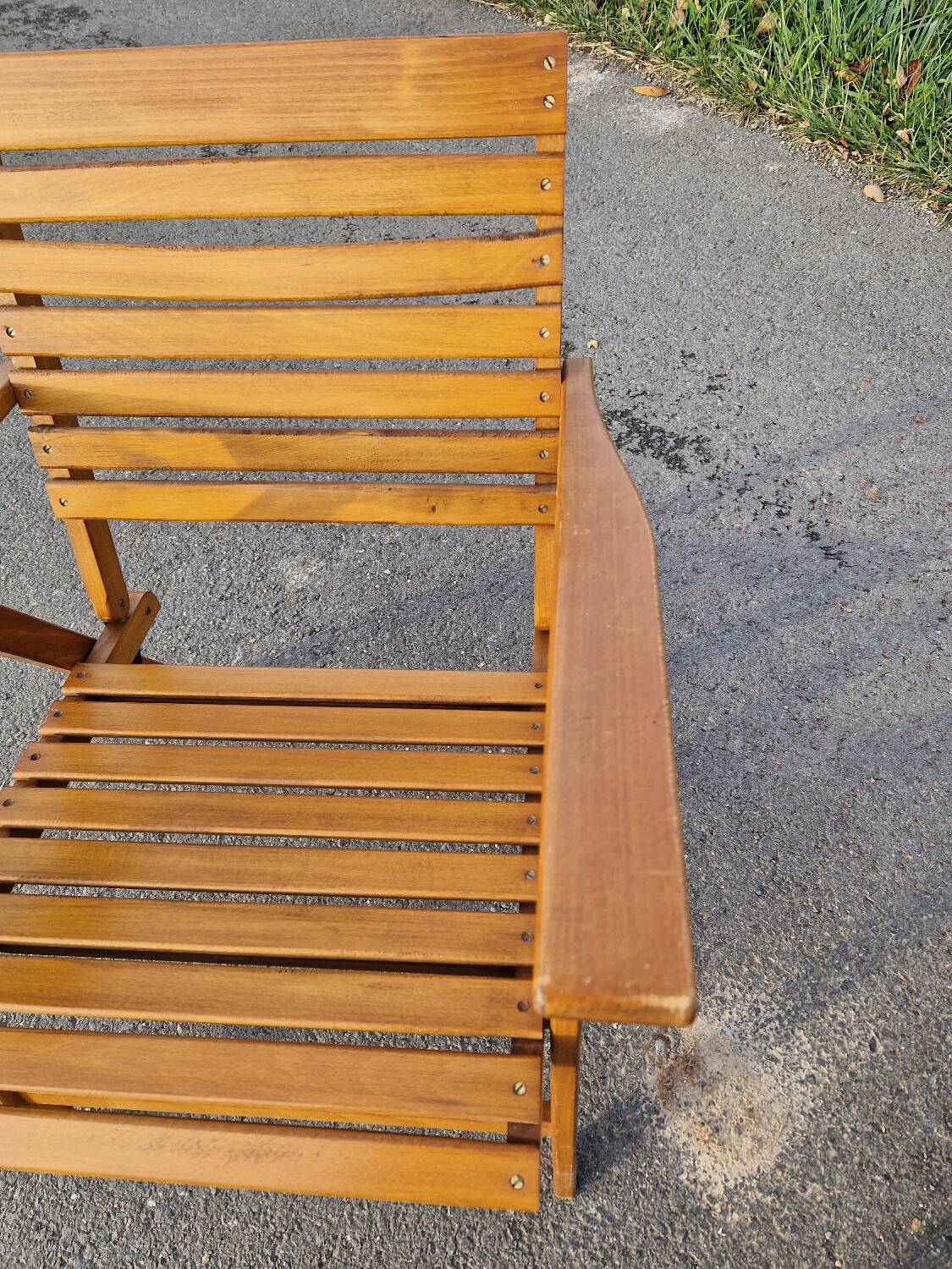 Set of 4 vintage folding armchairs