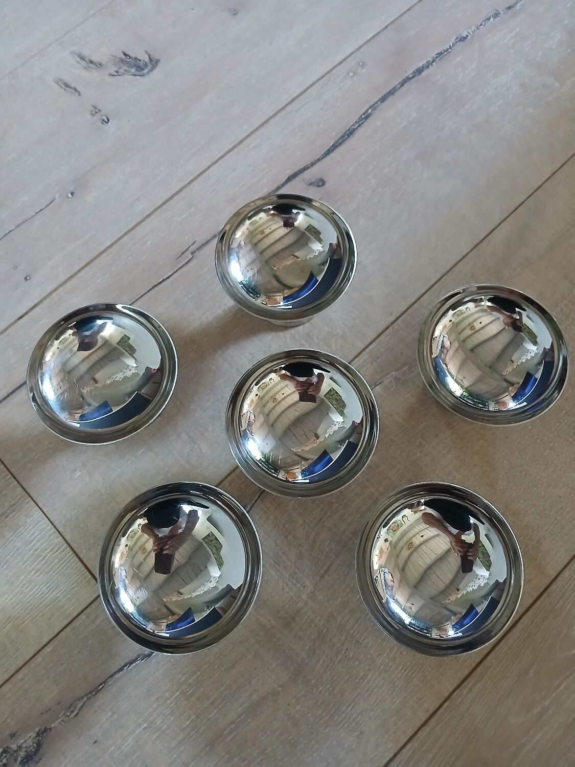6 coupes à glace/ sorbet en inox