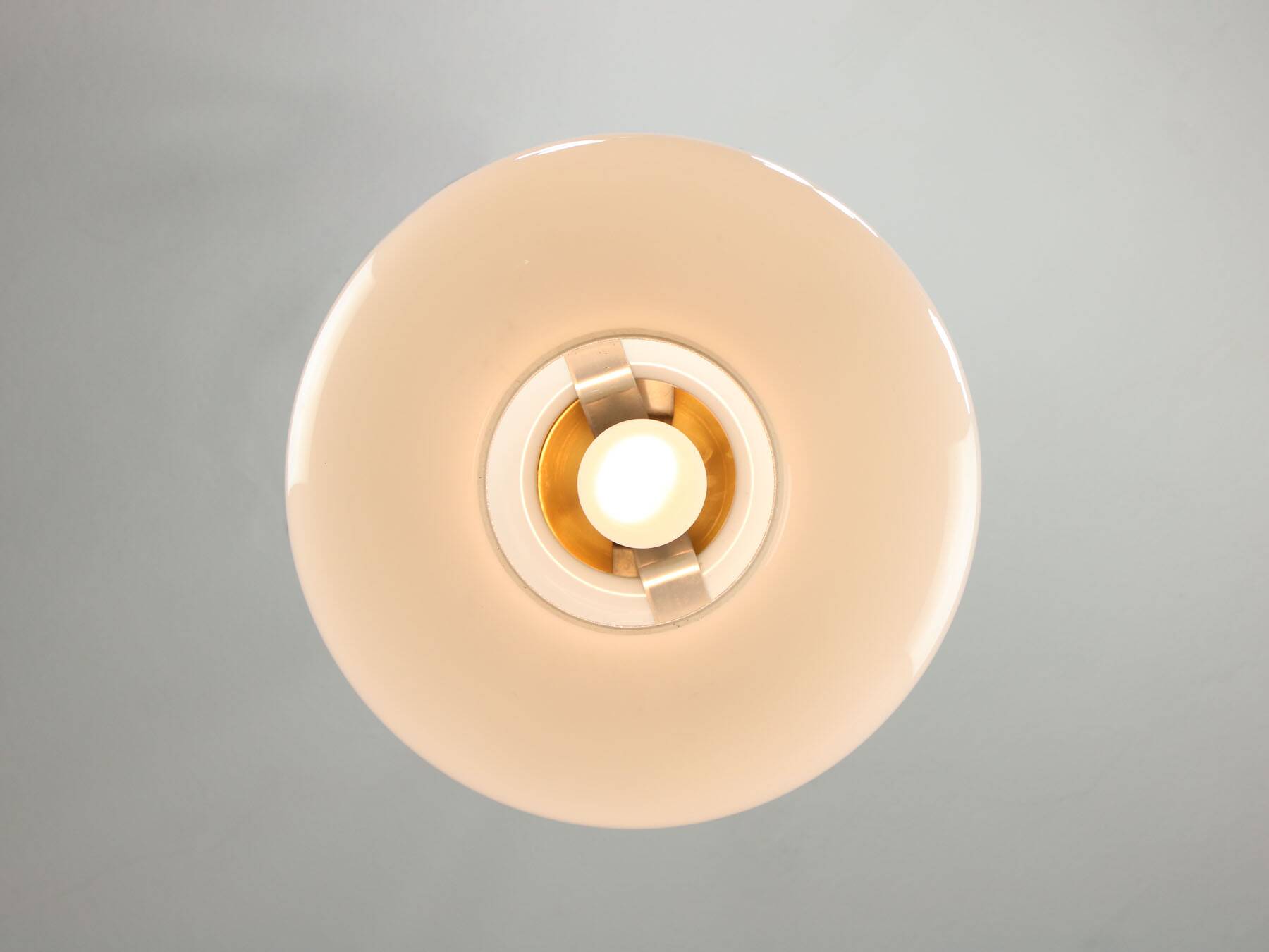 Pair of Mid-Century Opaline Pendant Lamps, 60s