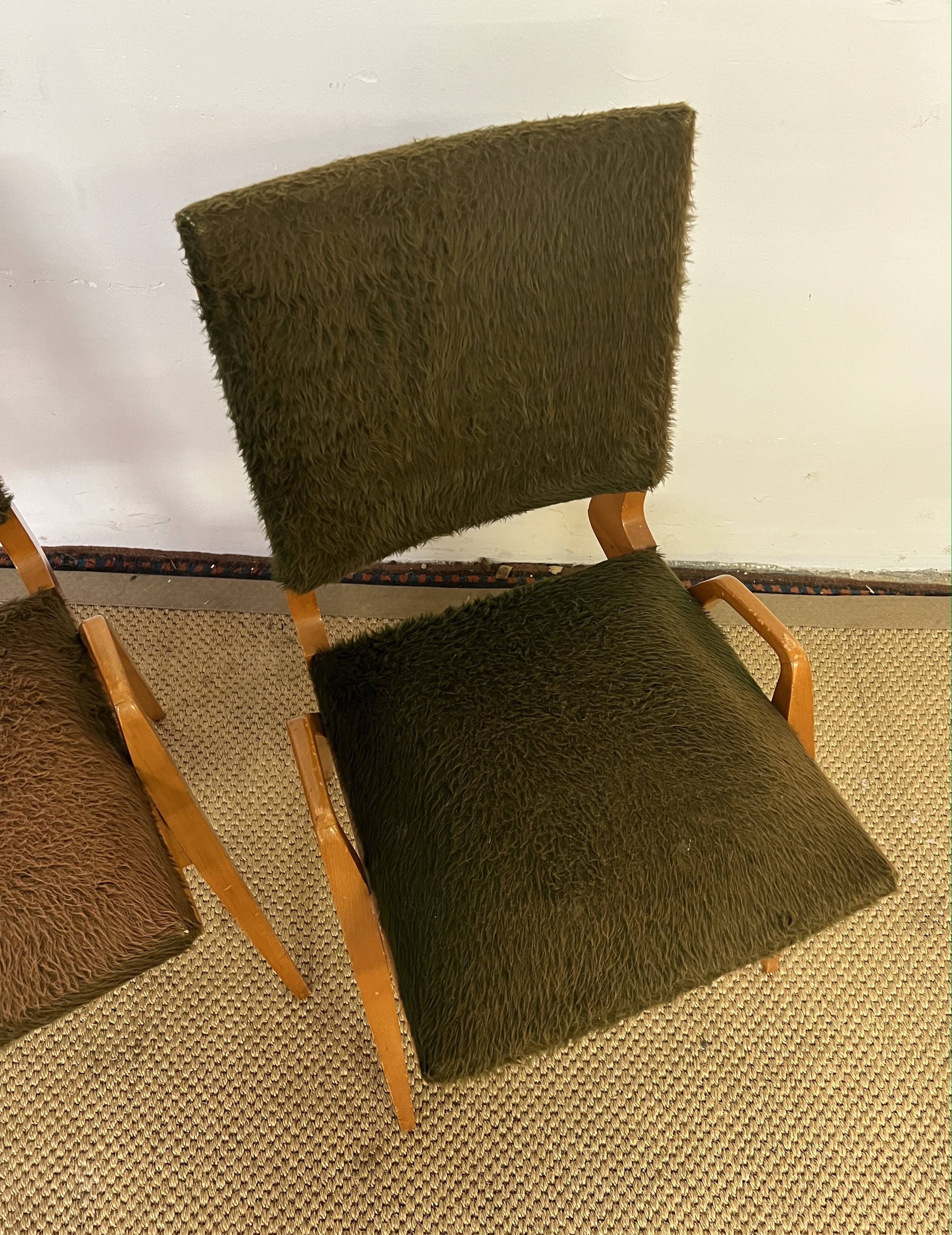 Paire de chaises vintage Maurice Pré des années 50